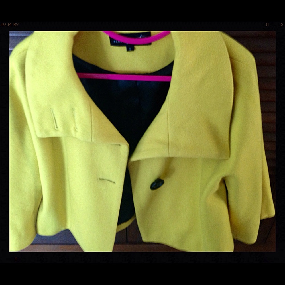 Yellow Cropped Jacket